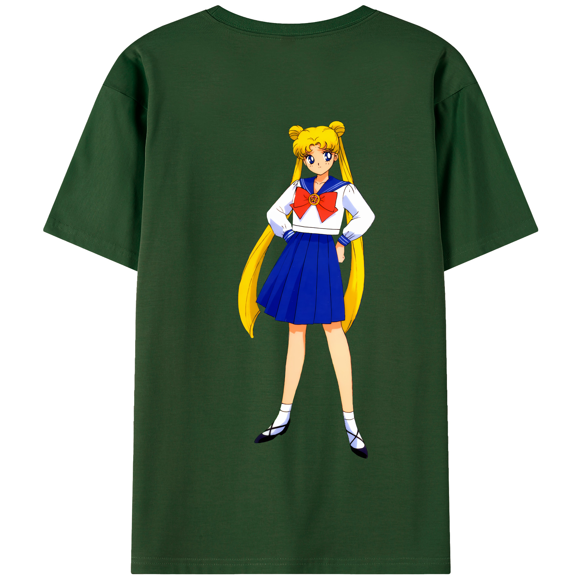 （画像用） 美少女戦士セーラームーン 愛野 美奈子 あいの みなこ Sailor Moon Aino Minako 綿100％半袖Tシャツ（背面プリント）